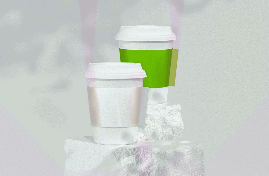 46套独家高级奶茶咖啡饮料餐饮品牌vi全套提案PSD智能包装样机【020】